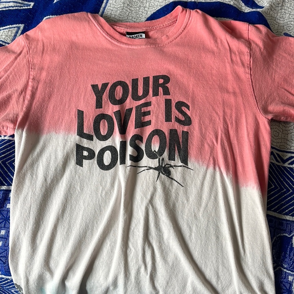 Broken promise pink white and blue shirt size medium